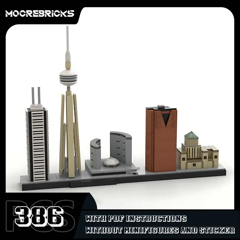 City Street View High-Rise Building Architecture Modular Building Blocks Model Technology Assembly Children's Christmas Gifts
