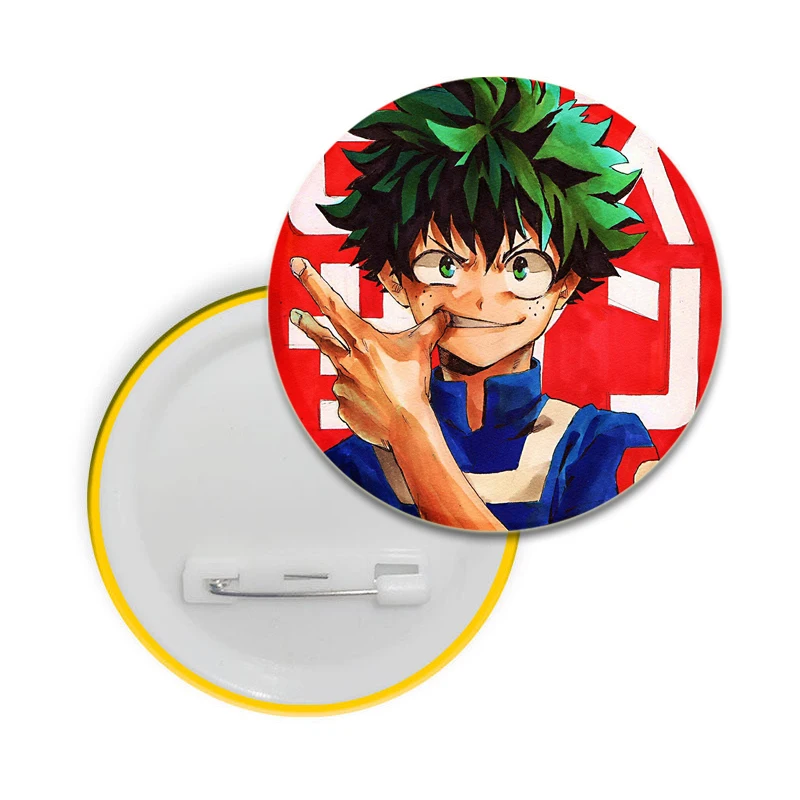 Mijn Held Academia Handgemaakte Broches Cartoon Ronde Badges Animatie Midoriya Izuku Bakugou Pins Badge Rugzak Kleding Decor Cadeau