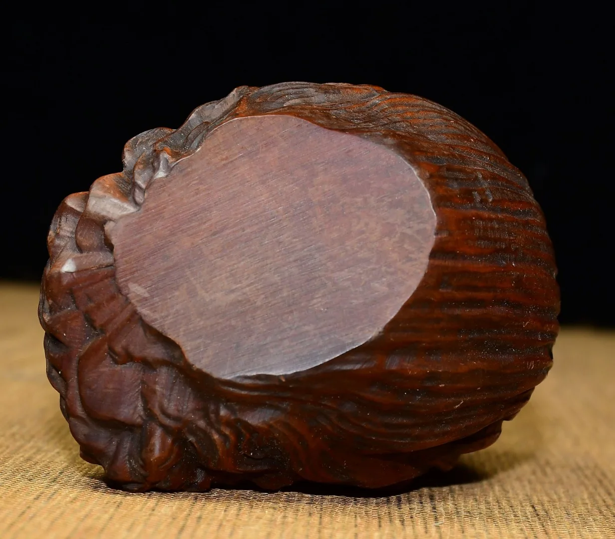 

3-дюймовая фигурка Будды Бодхидхармы из старинного кипариса, коллекция народных традиций Цзиган, для молитвенного зала, дома или для отпугивания злых духов.