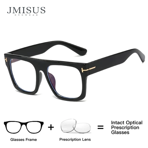 JMISUS (talla XL) recién llegados gafas graduadas cuadradas rectángulo fotocromático moda miopía gafas ópticas para hombre mujer