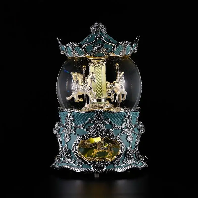 

Piaoxue Light Rotating Series Crystal Ball Music Box Clockwork Music Box Light Luxury Gift