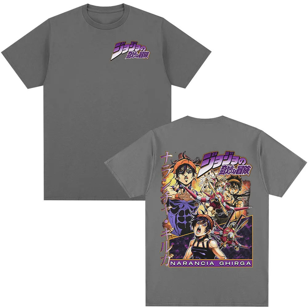 2026 New Hot Summer Anime JoJo Bizarre Adventure T-shirt Narancia Ghirga Manga Graphic Print Men Women Casual Fashion T Shirt view 5