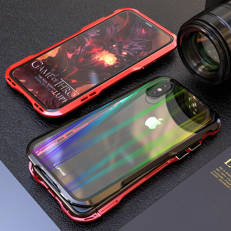 

Luxury Metal Magnetic Frame Case For Apple Iphone Xs Max 6.5 Inch Phone Armor Cases