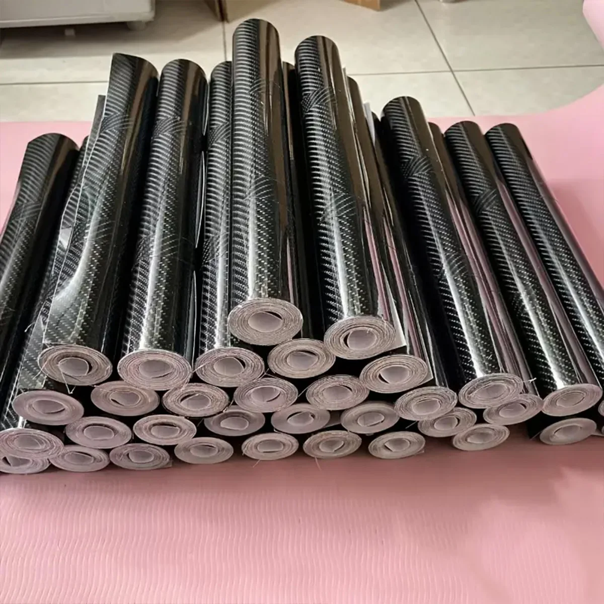 

High Gloss Carbon Fiber Vinyl Foil Film Car Stickers - Protective Skin for Car Motorcycle Laptop Phone - Accessory Cover