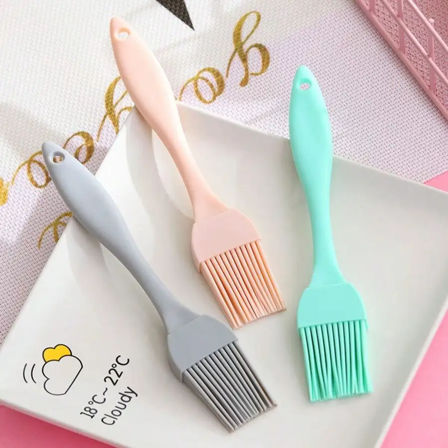 3pcs Silicone Basting Brush, Heat Resistant & Durable For Grilling, Cooking, Baking