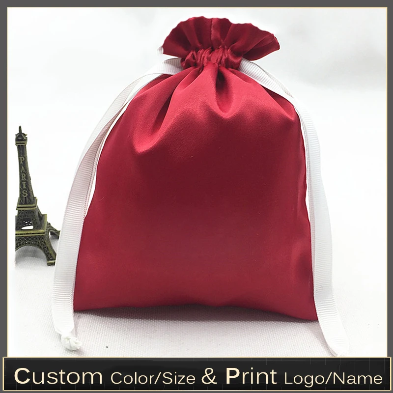 

50pieces Satin Drawstring Bag for Jewelry / Makeup / Wedding / Party / Wig / Shoes / Shoe Bag Ribbon Shiny Satin Storage Bag