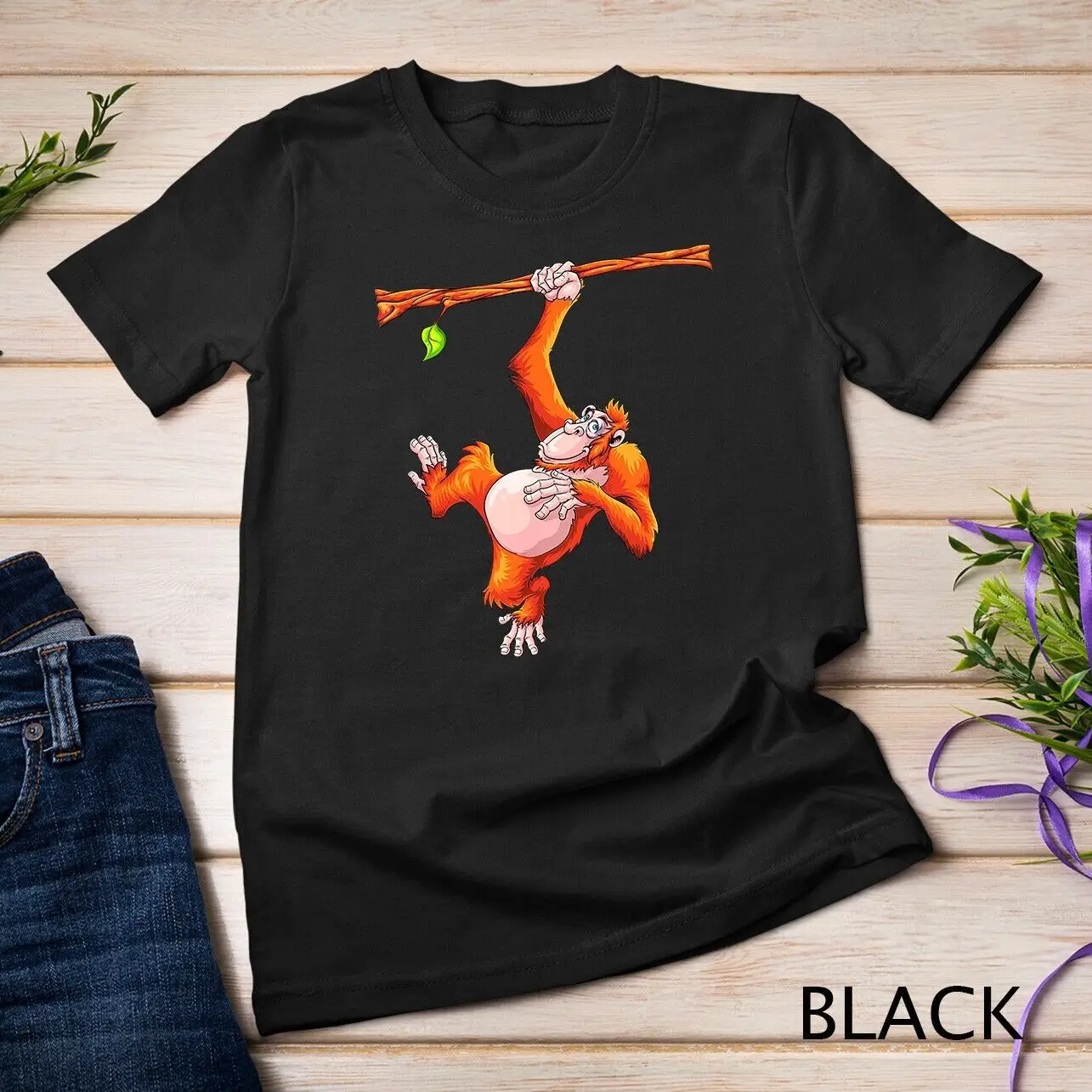 Cool Orangutan Art For Men Women Kids Orangutan Apes Lover Unisex T-shirt