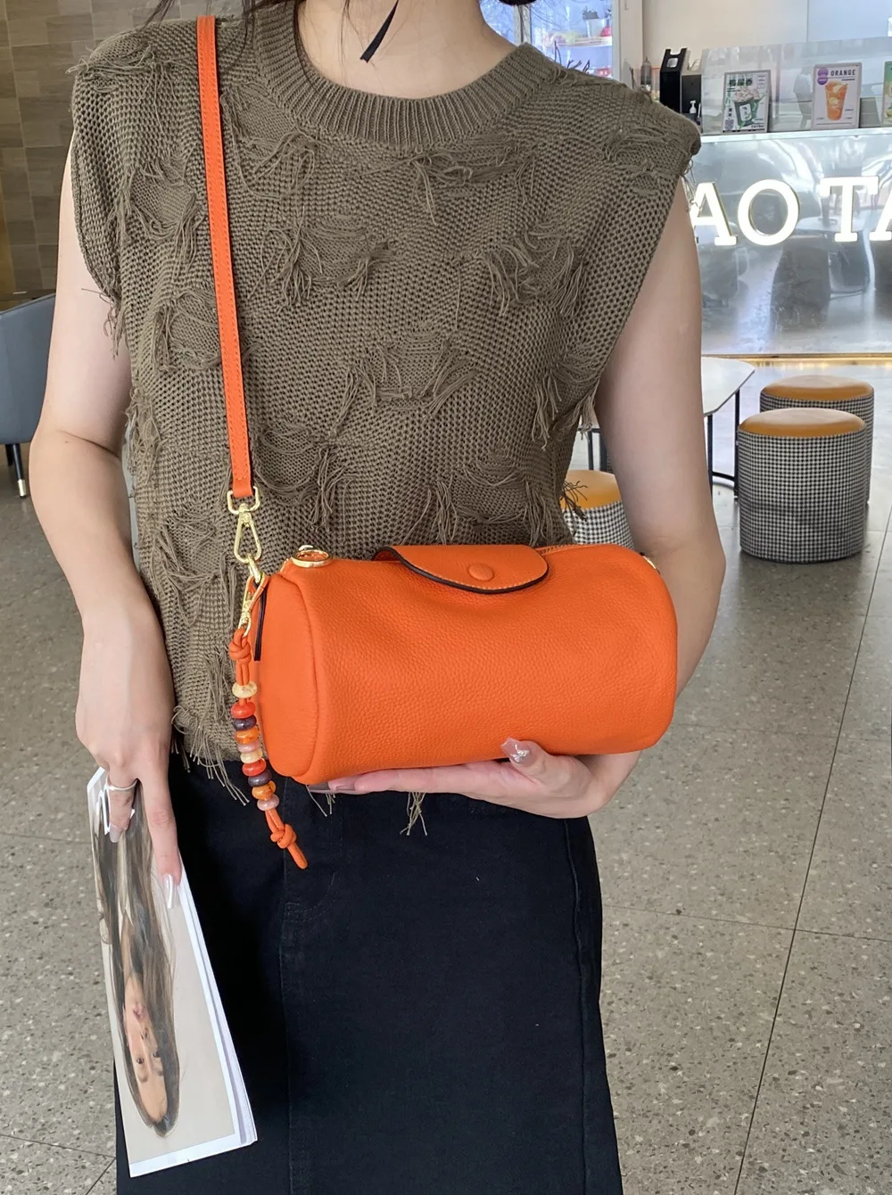 Fashion Women Crossbody Bag Genuine Leather Small Shoulder Handbag Versatile Female Messenger Bags for Women