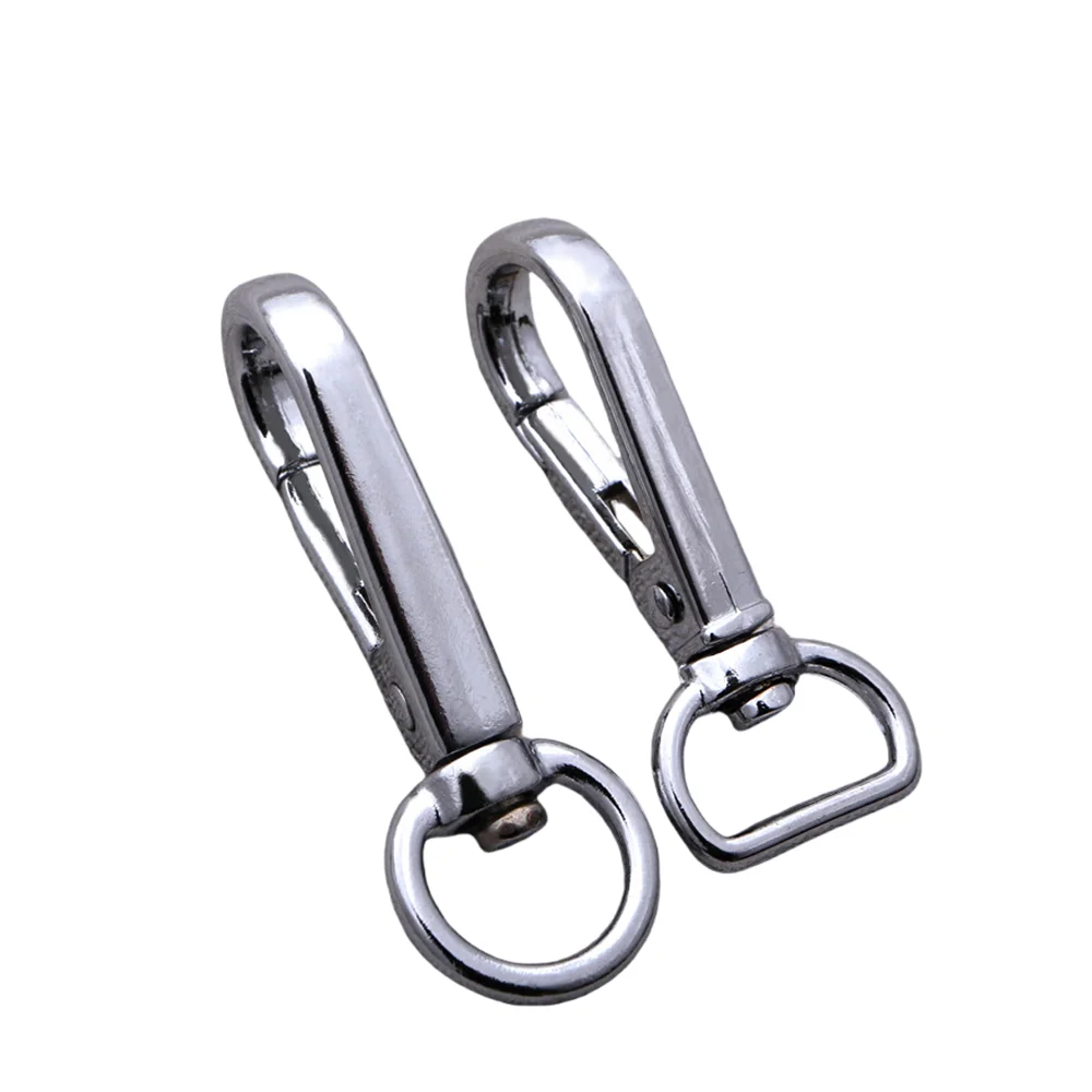 5pcs Stainless Steel 1.8x4.5/1.8x4.8cm Swivel Trigger Lobster Clasp Carabiner Hook For DIY KeyRing KeyChain Craft Accessories