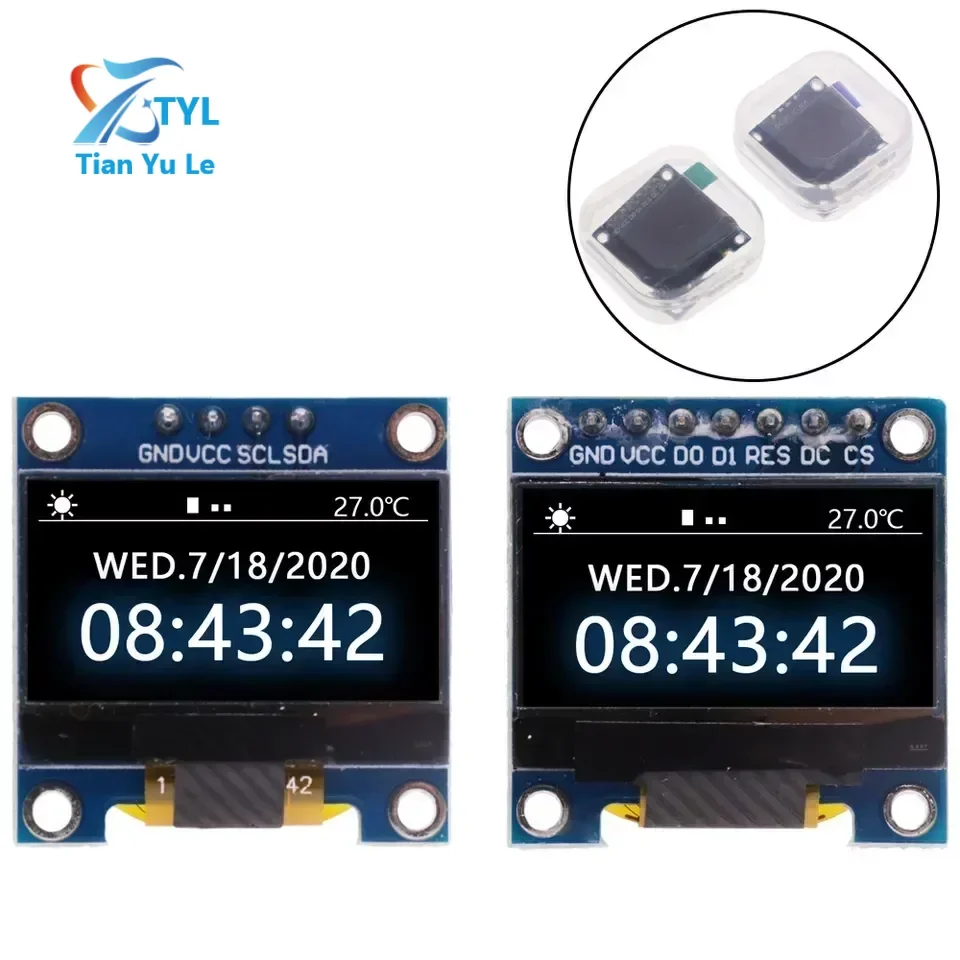 

4Pin 7Pin White And Blue Color 0.96 Inch 128X64 Yellow Blue OLED Display Screen Module For Arduino 0.96" IIC I2C SPI Communicate