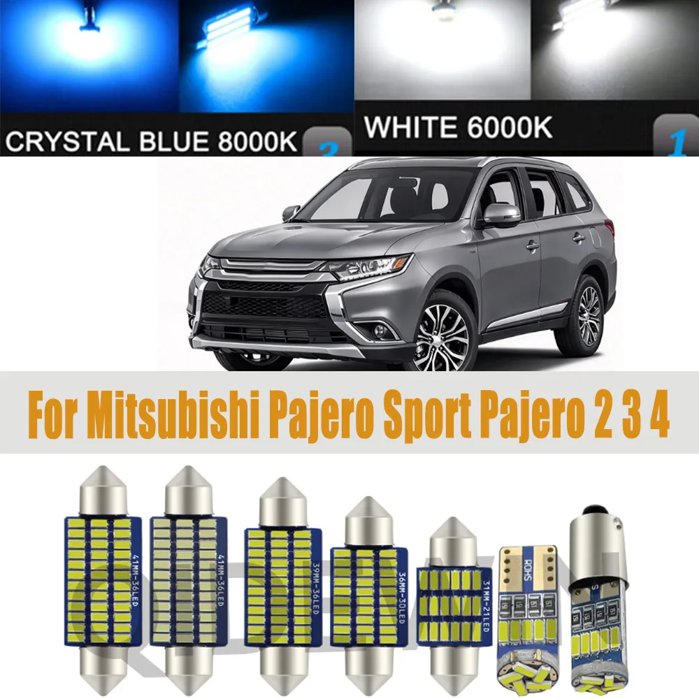 Car Interior LED Light Kit Canbus For Mitsubishi Pajero Sport Pajero 2 3 4 Outlander Lancer ASX Mirage Eclipse Cross Accessories