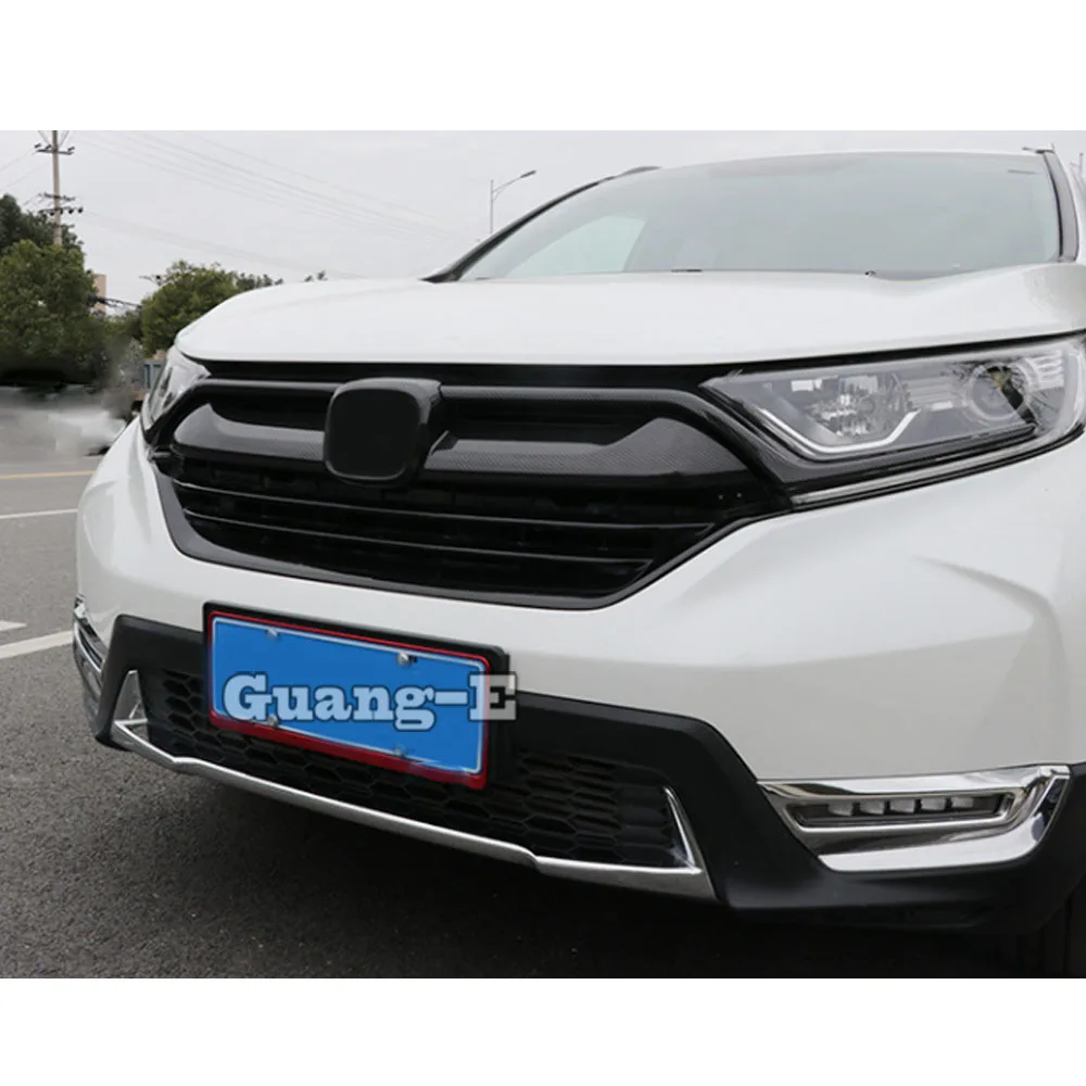 Front Middle Grille Covers for Honda CRV CR-V 2017-2020 2021-2022 Car Mark Logo Center Grid Racing Grills Accessories Decoration