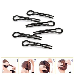 3PCS Magic Braiders Hair Twist Styling Clip Stick Bun Maker Braid Tool Black Barrette Hair Tools Accessories