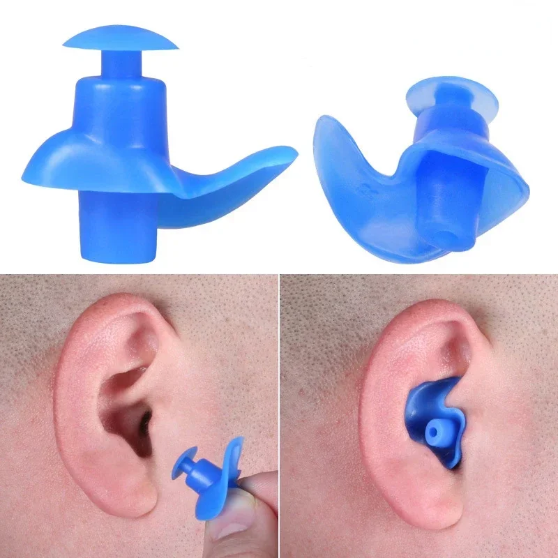 Imagem -05 - Soft Portable Silicone Ear Plugs com Caixa à Prova de Poeira Esportes Aquáticos Acessórios de Natação Mergulho Impermeável