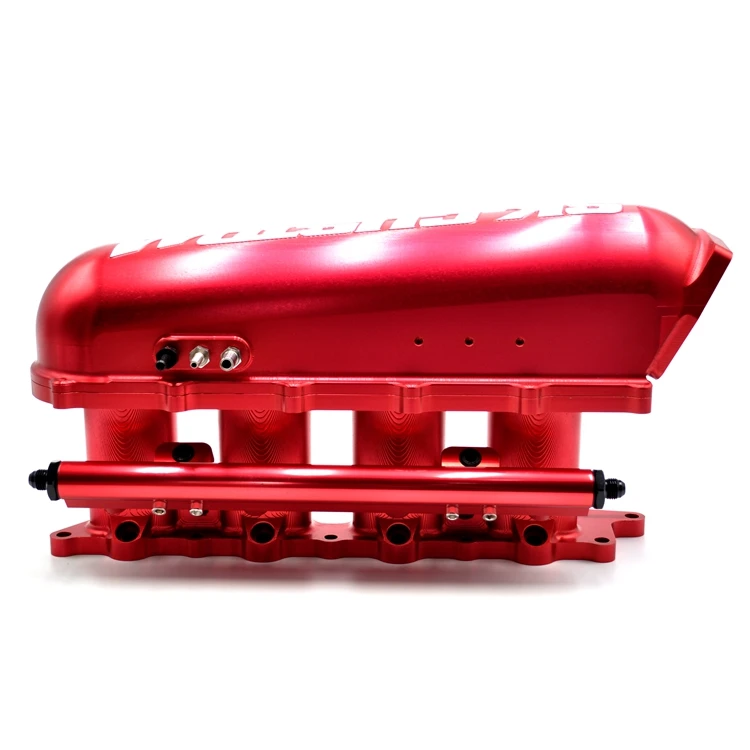 SK CUSTOM Billet Aluminum Red Intake Manifold for 1 EVO 4G63 Engine