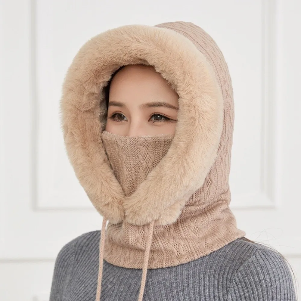 Topi Ski Tebal Musim Dingin Berlapis Bulu, Anti Angin, Pelindung Telinga, Model Balaclava untuk Pria Wanita