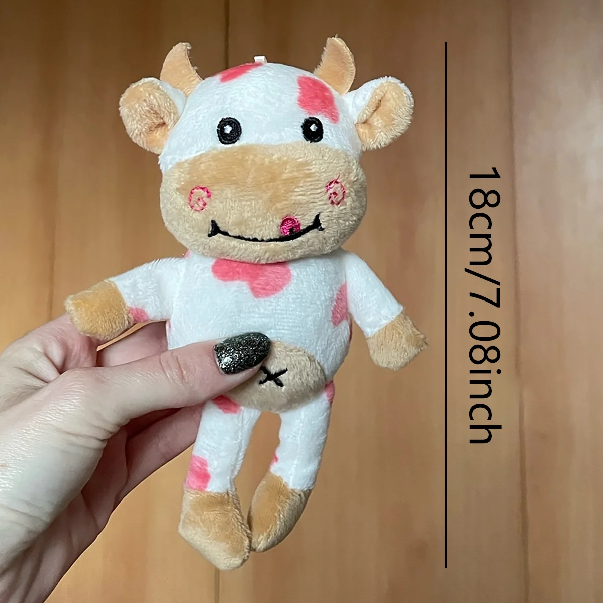 A mini cartoon cow plush toy for pet grinding teeth cleaning teeth play plush toy, there is no sound inside, suitable for pets t