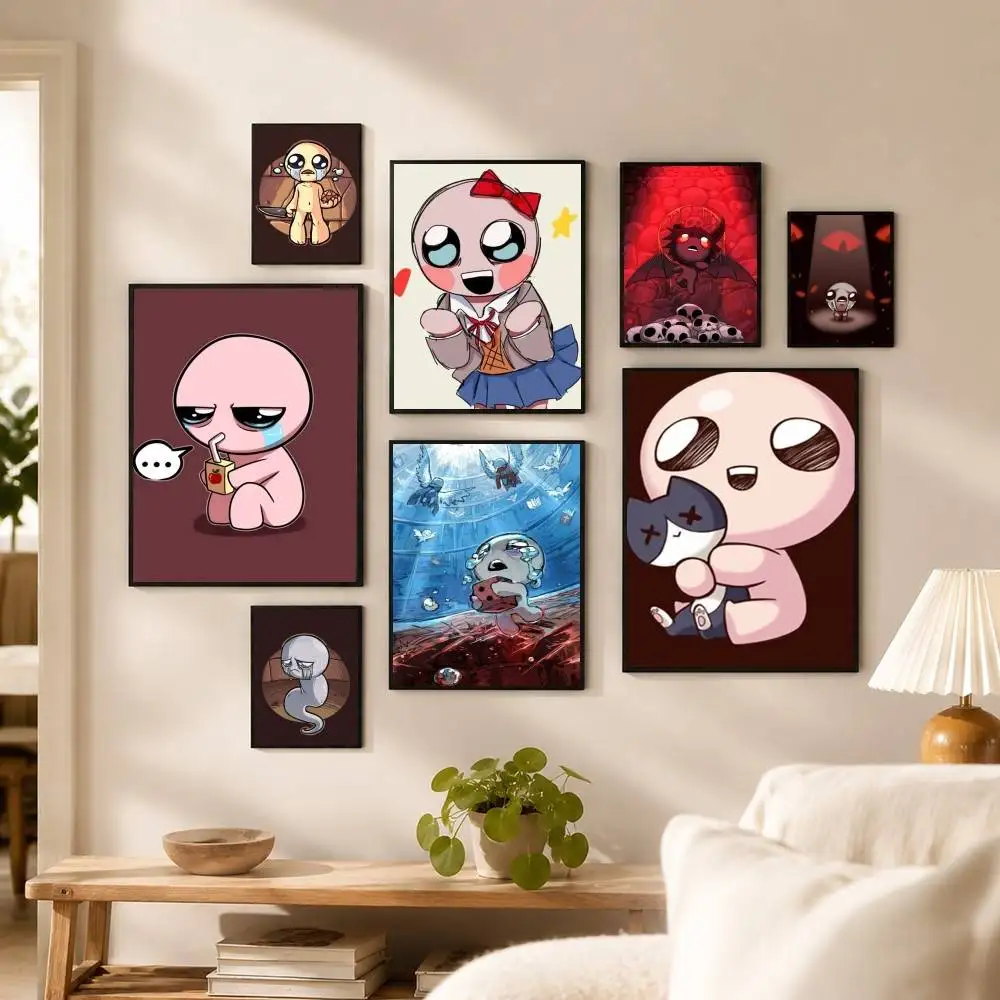 Game T-The Binding of Isaac Poster Waterproof Wall Art Sticker For Bar Living Room Vintage Decor High Quality Print Gift