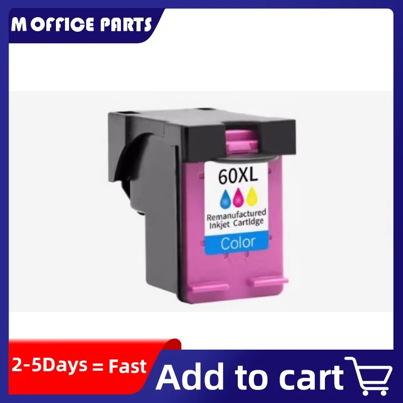 Compatible for HP 60 XL ink cartridge for HP60 60xl Deskjet F2480 F2420 F4480 F4580 F4280 D2660 D2530 D2560 PhotoSmart C4680