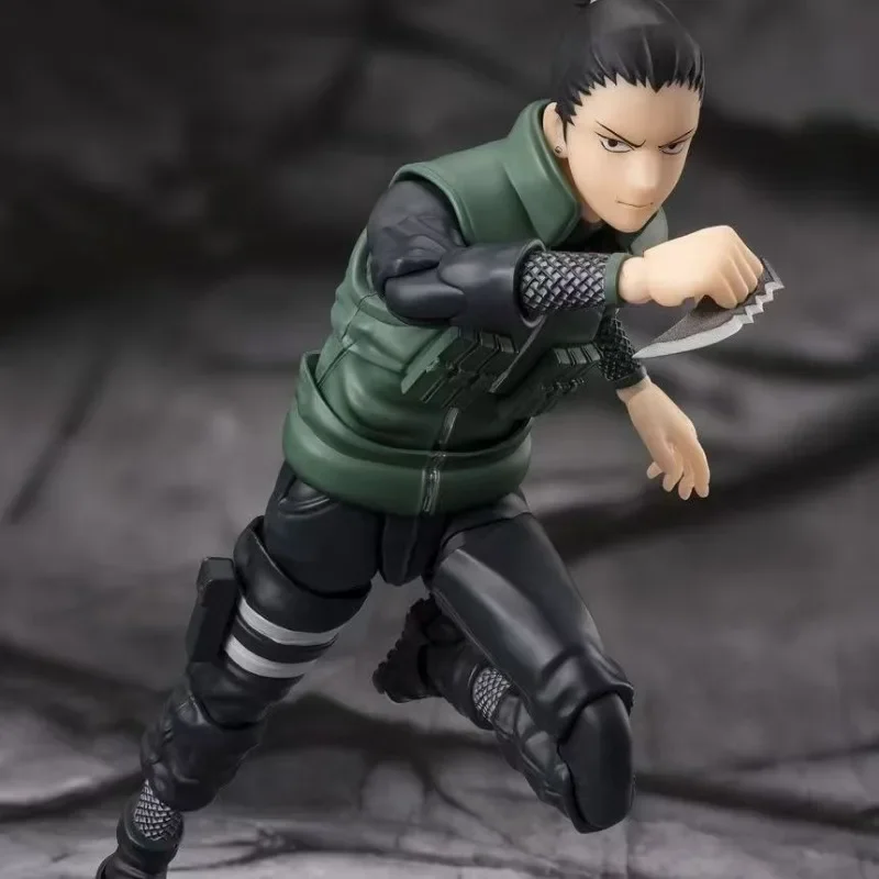 Bandai Original S.H.Figuarts SHF Naruto Shikamaru Nara Brilliant Strategist อะนิเมะ Action Figure ของเล่นตุ๊กตาของขวัญสต็อก
