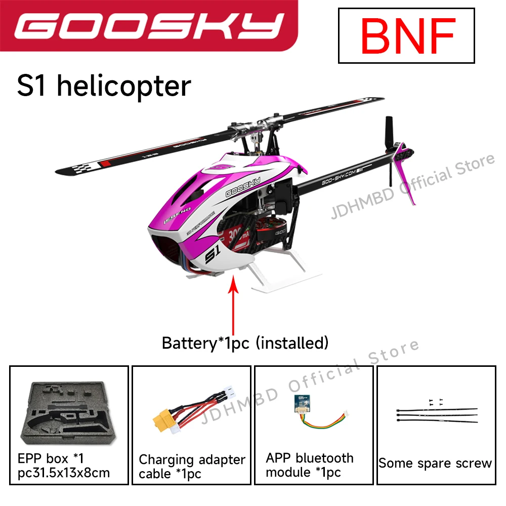 Nowy Goosky S1 BNF 6ch 3d podwójny bezszczotkowy silnik z napędem bezpośrednim bezlotowy bezlotowy helikopter Rc z napędem bezpośrednim