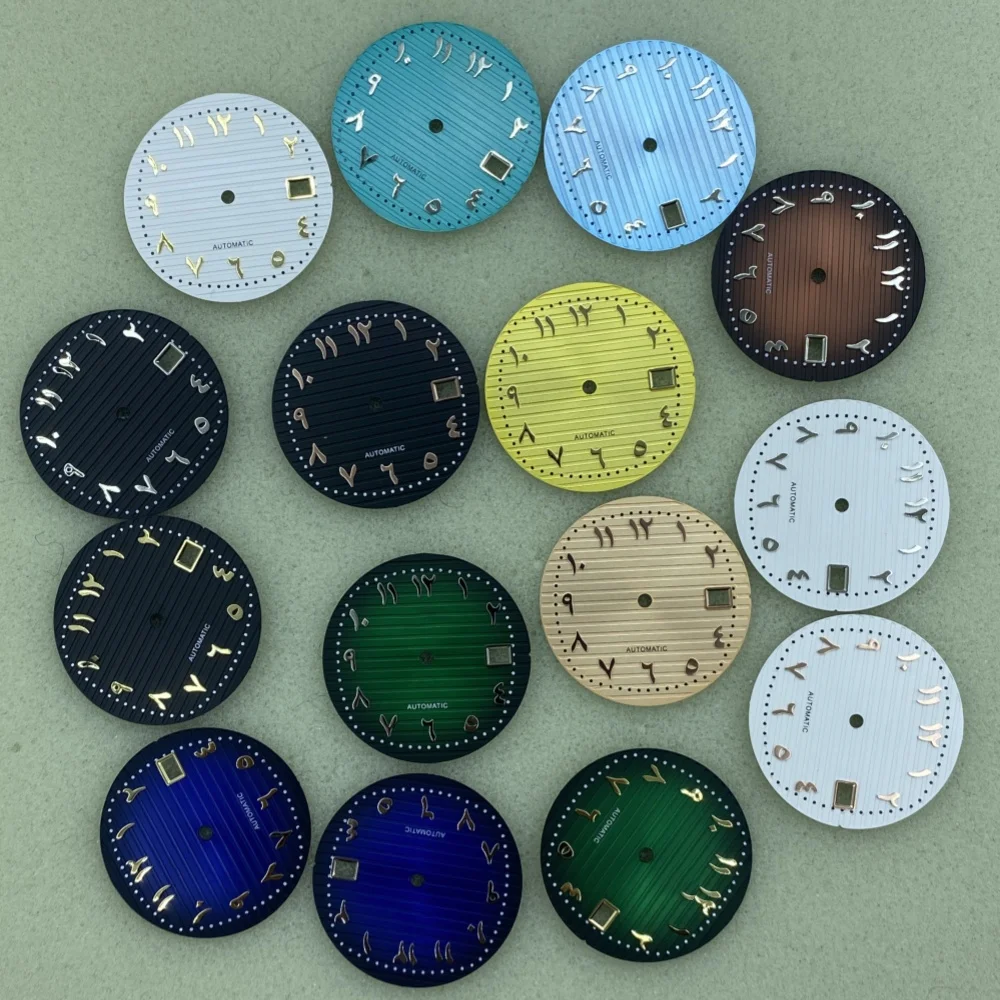 

30.5mm S logo dial Arabic numeral Nautilus literal Window watch modified accessories for NH35/NH36 movements