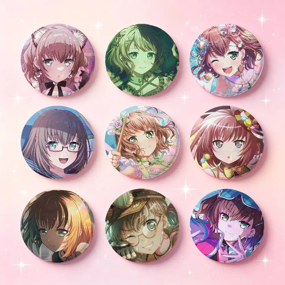 Yamato Maya BanG Dream Anime Badges Button Round Creative Pin Brooch Badge Bag Decor Accessories Fans Collect Friends Gifts