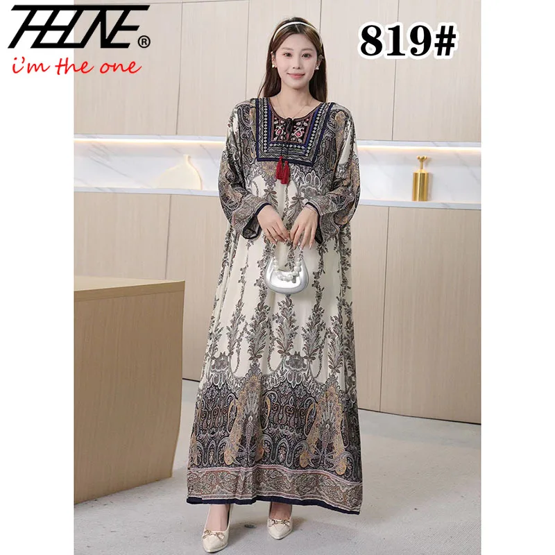 Summer Plus Size Oversized Dress Women Robe Bohemian Beach Korean Style Floral Vintage Loose Long Maxi Dresses Vestidos De Mujer