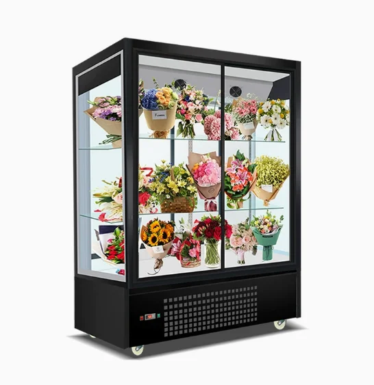 

Холодильный шкаф-витрина для цветов с двойными дверями и вентиляционным охлаждением, коммерческий, 2026 года, для цветочных магазинов