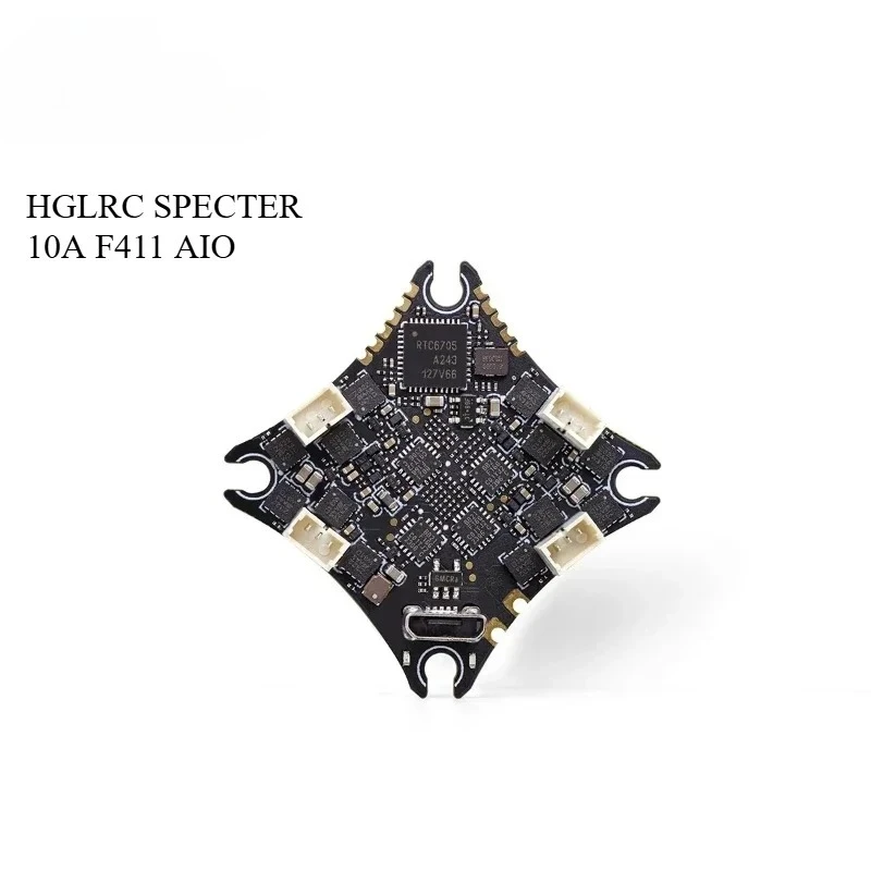 HGLRC SPECTER 10A 1-2S AIO F411 Flight Controller BLHELIS 10A 5.8G 400mW VTX SPI ELRS 2.4G RX for Whoop Toothpick Drone