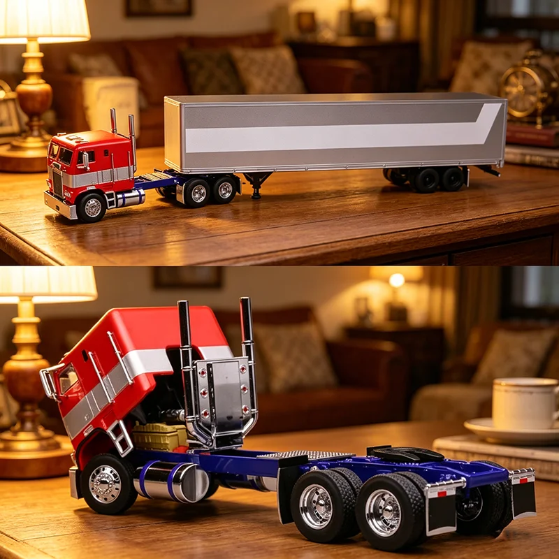 Modelo 596 a Escala 1:64, Camión Freightliner G1, Cabeza Tractora, Modelo de Aleación, Camión Pesado Clásico, Juguete Fundido a Presión