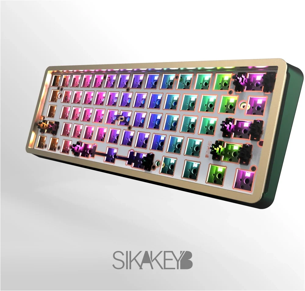 

SIKAKEYB SK1 CASTLE DIY KIT MECHANICAL KEYBOARD CNC 61 KEYS ALUMINUM KEYBOARD WITH ANODIZING ALUMINUM MECHANICAL KEYBOARD