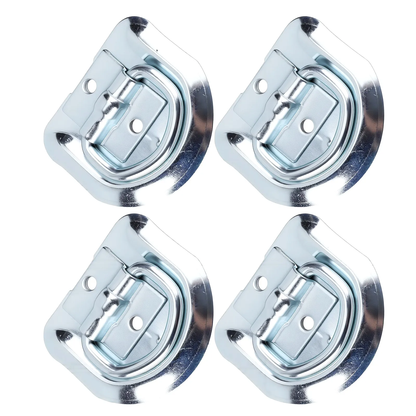 4PCS D Tie Down Anchors 1000 Lbs Capacity Heavy Duty Flush Mount Trailer Tie Downs for Trailers Camping Decks Marine Environment