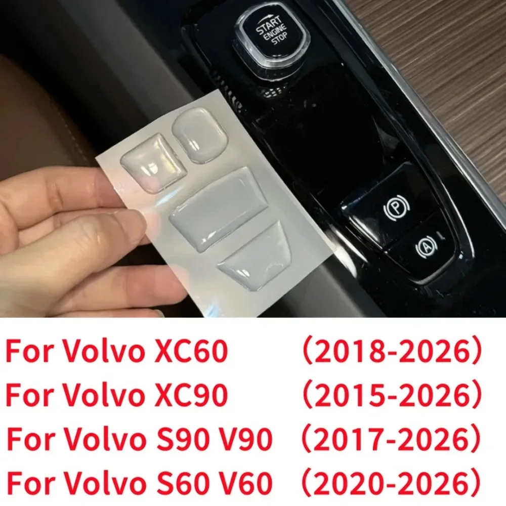 For Volvo XC60/XC90/S60/S90/V60/V90 Central Control Button & Knob Protective Sticker-Transparent Glue Drop Cover