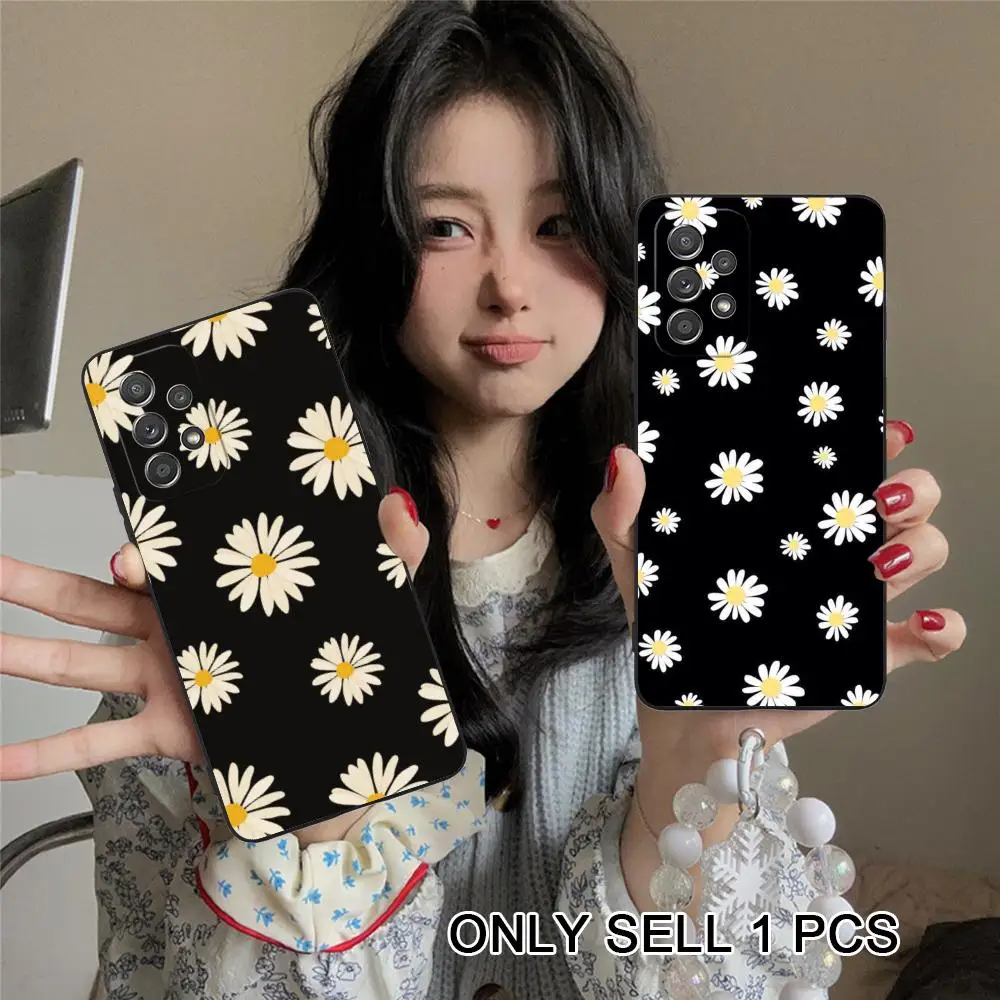 Classic Daisy Phone Case for Samsung Galaxy A26 25 24 23 22 21 17 16 15 14 13 12 11 5G Soft TPU Shockproof Cover