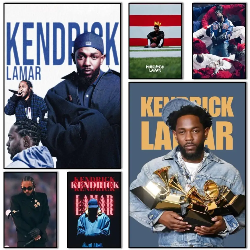 K-Dot Rapper K-Kendrick L-Lamar Poster Self-adhesive Art Waterproof Paper Sticker Coffee House Bar Room Wall Decor