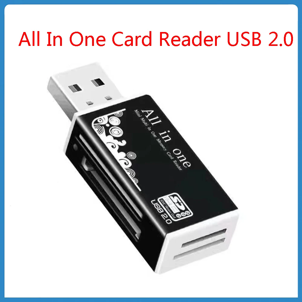 All In One Card Reader USB 2.0 Card Reader Support TF SD Mini SD SDHC MMC MS Micro SD MS M2 Slot Cell Phone Camera Memory Parts