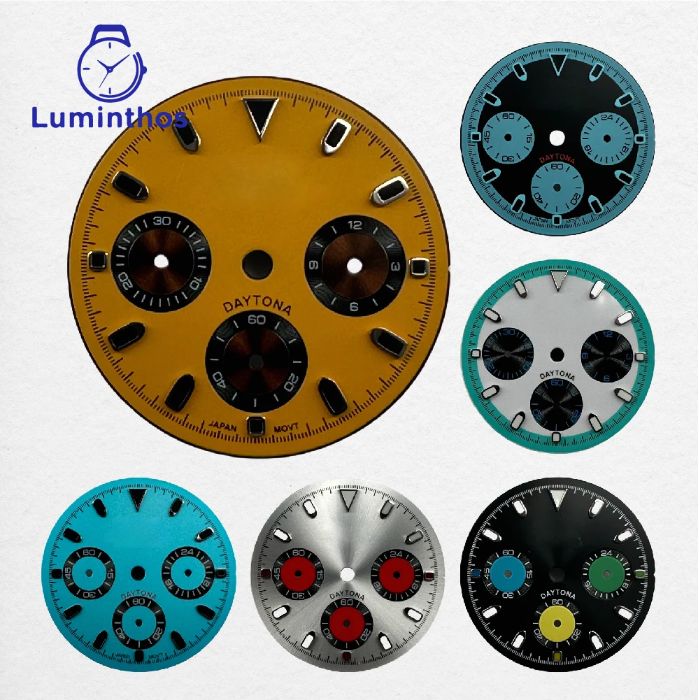 Мужские часы Luminthos с логотипом Panda DTN, циферблат 29,5 мм для VK63, калибр, аксессуары для часов, модернизация