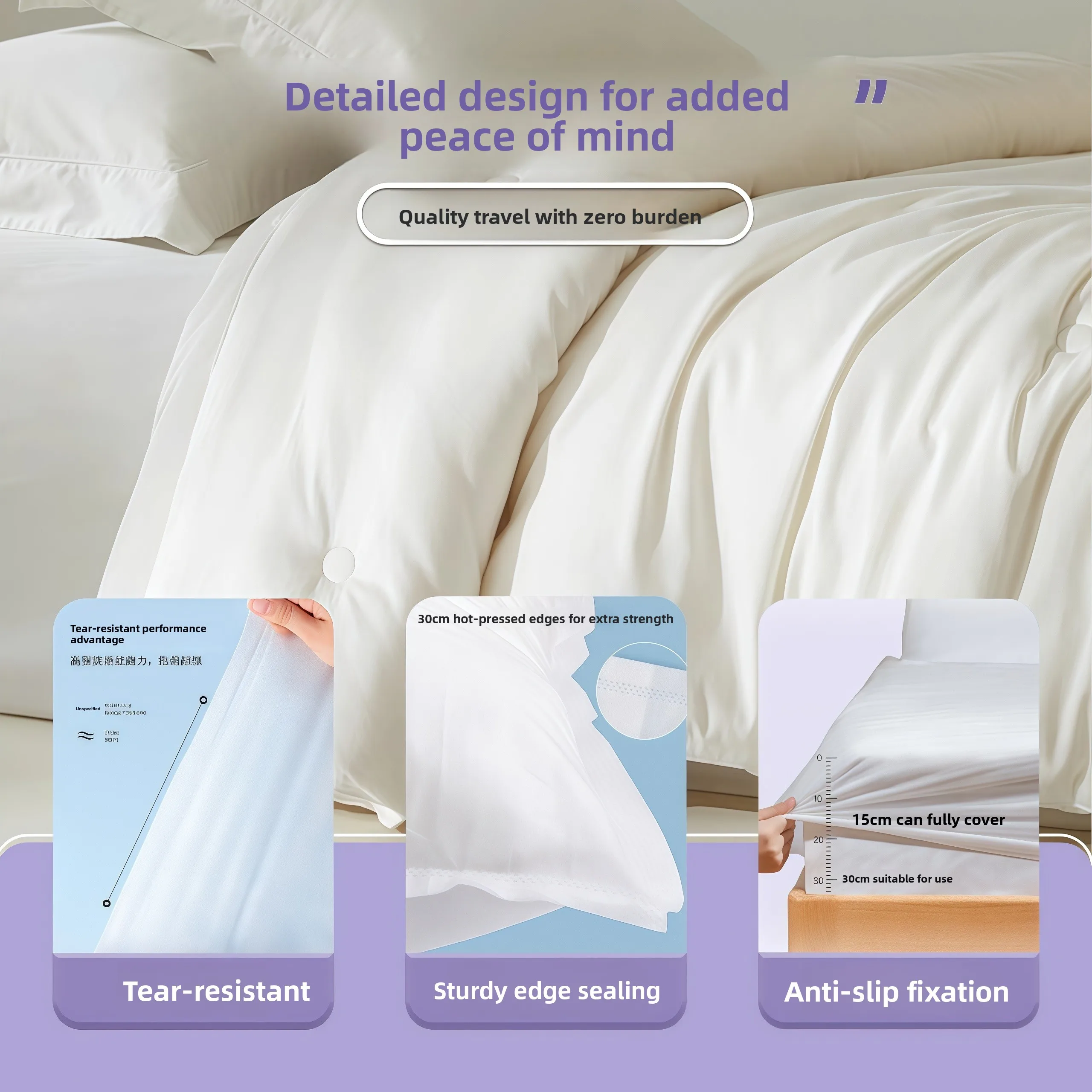 Disposable Bed Canopy Dustproof Cover New Home Decoration Mattress Bed Cover Hospital Bed Urine Proof Waterproof Travel Essen...