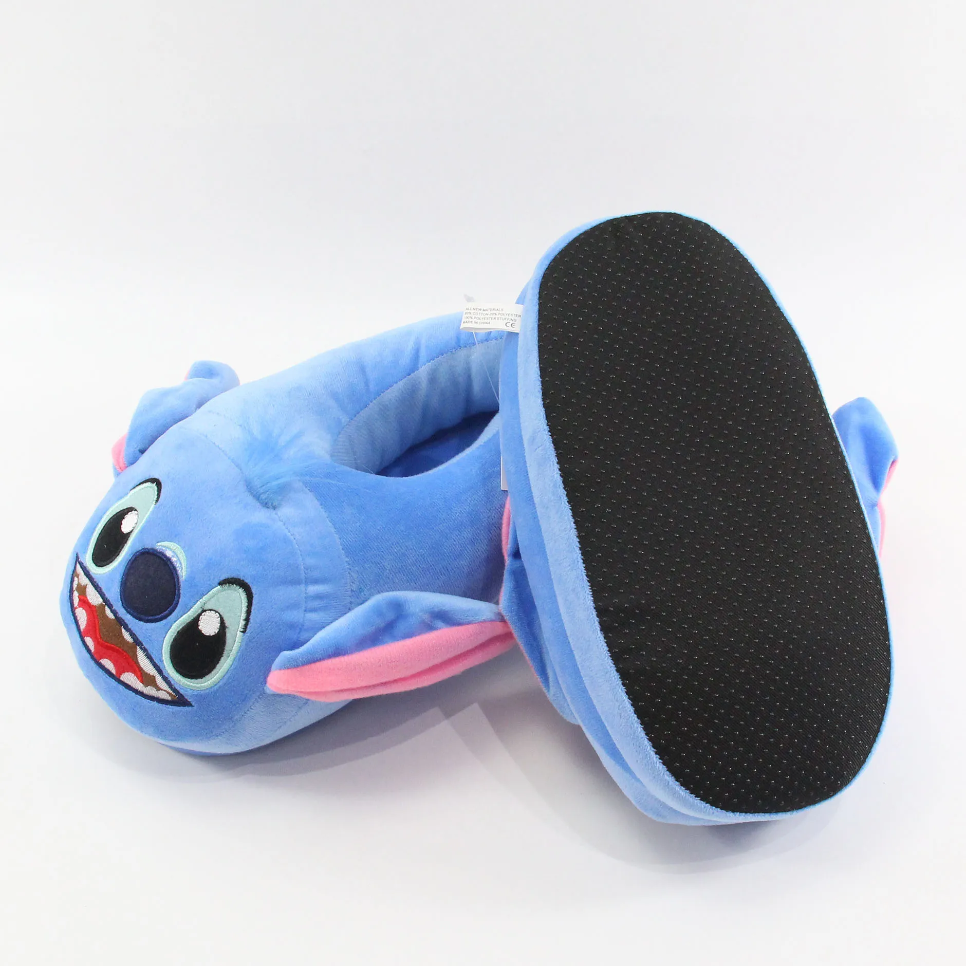 Disney Cute Stitch Lilo Stuffed Slippers for Home Cartoon Winter Shoes Child Adult Toys Gifts