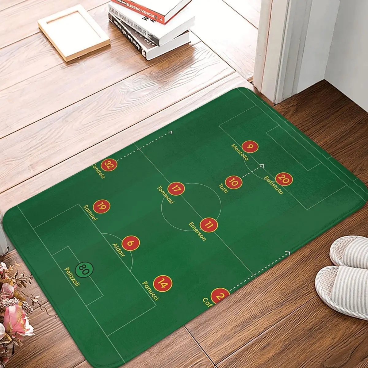 AS Roma CM 0102 Full Team Non-slip Doormat Floor Mat Antiwear Carpet Rug for Kitchen Entrance Home Bathroom Footpad Mats