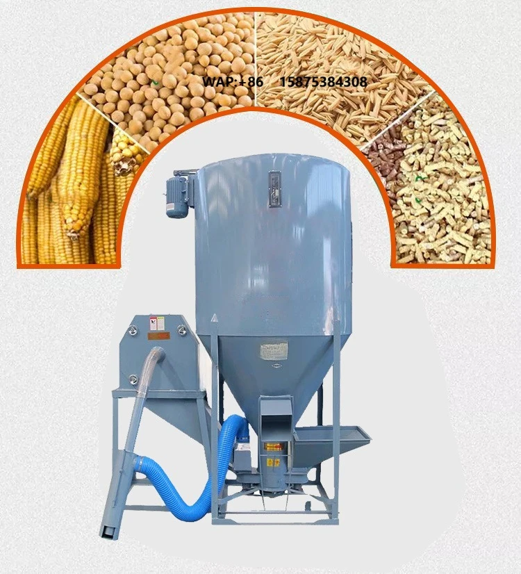 Easy to Operate Poultry Farm Automatic Vertical Feed Mixer T-1000 Feed Mill Grinder Mixer