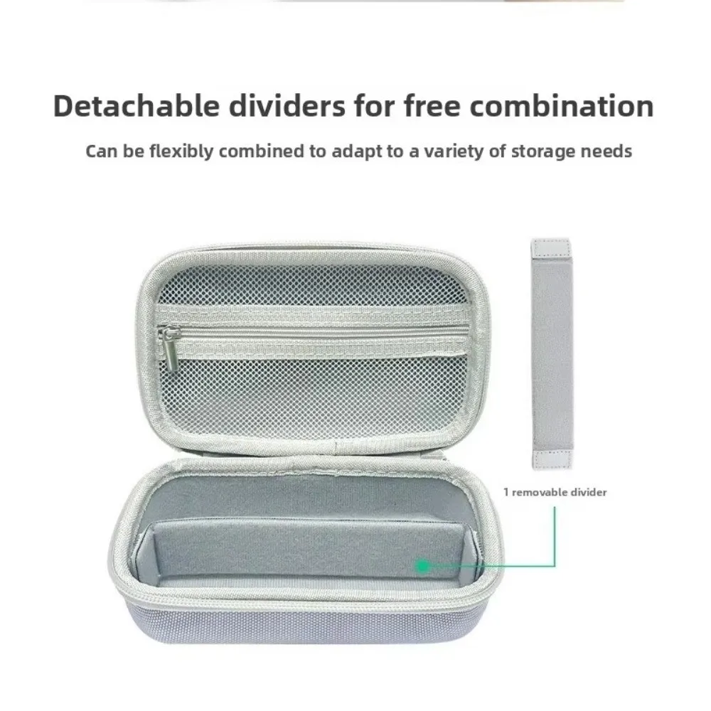 2-Grid Glasses Storage Box Hard Shell Large Capacity EVA Sunglasses Box Dust-proof with Detachable Spacer Strip