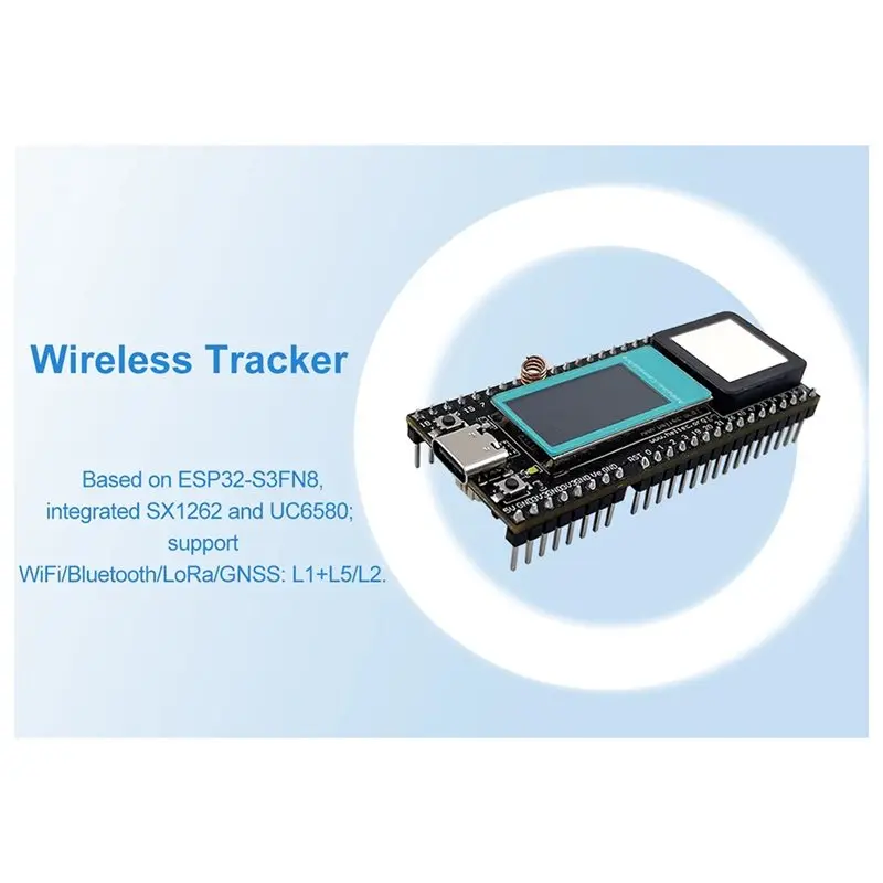 جهاز تعقب GPS FULL-ESP32 Lora SX1262 - دعم واي فاي وبلوتوث - جهاز تتبع اللياقة البدنية للمركبة والدراجة والأطفال والحيوانات الأليفة