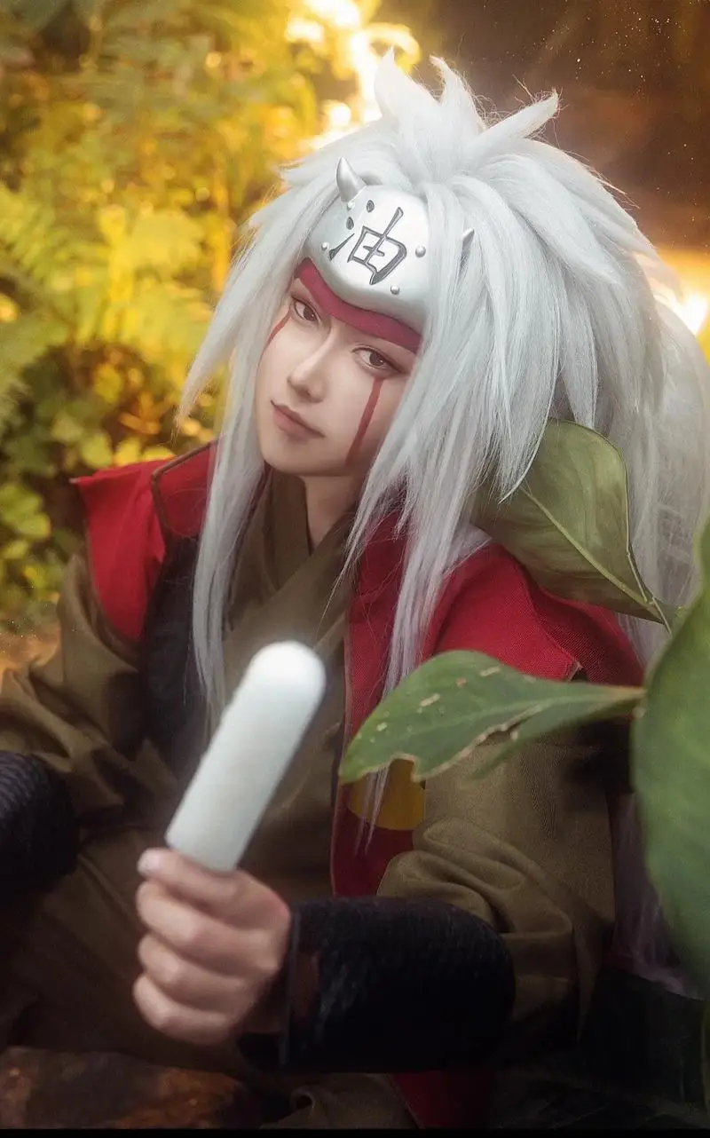 アニメ自来也コスプレ衣装忍者自来也フルセット衣装ウィッグハロウィン