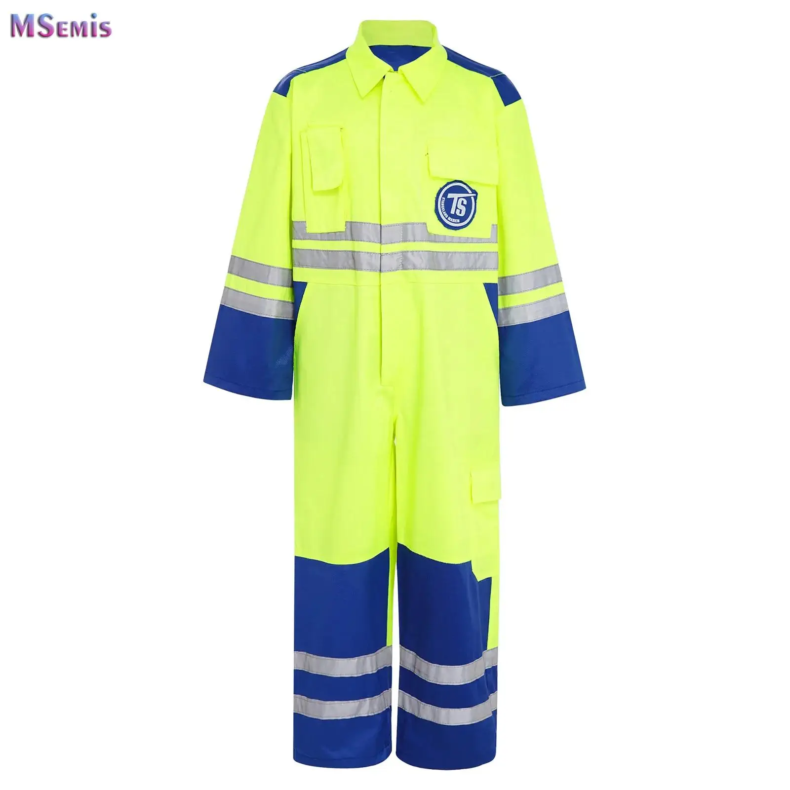 

Workteam Children's Work Overalls Kid Boys Mechanic Boiler Suit Halloween Carnival Party Cosplay Costume Flightsuit Coverall