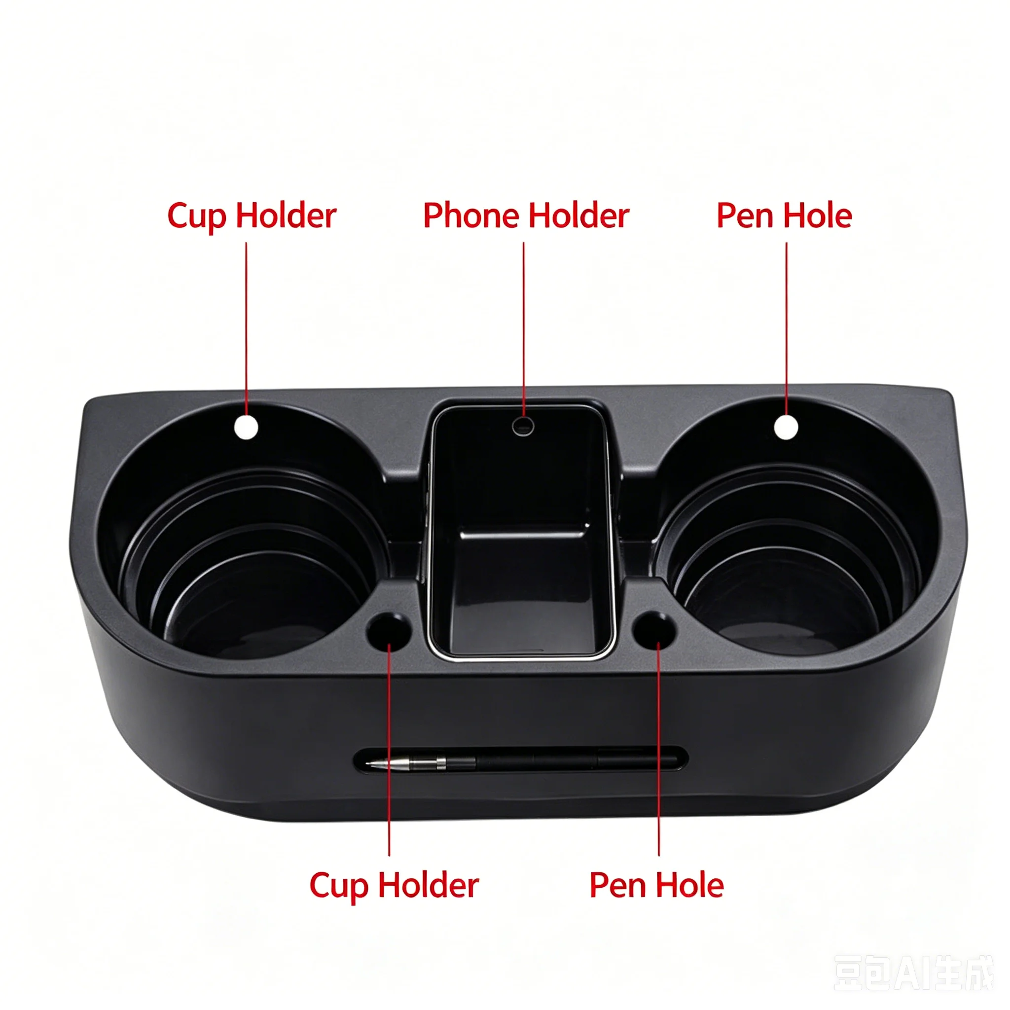 1/2Pcs Car Beverage Holder Adhesive Cup Storage Rack Car Cup Bottle Holder Multifunction Drink Rack Auto Accessories Black