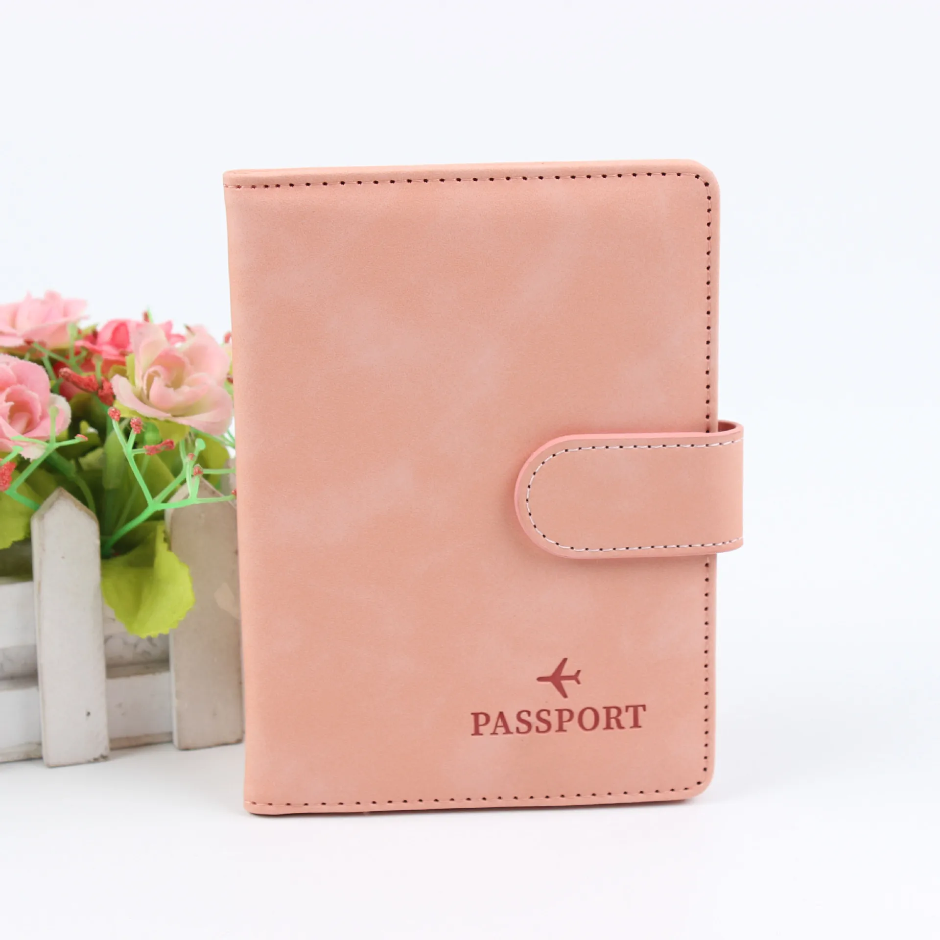 New RFID Passport Holder Convenient Multifunctional ID Card Holder Magnetic Buckle Storage Travel Wallet Passport Holder