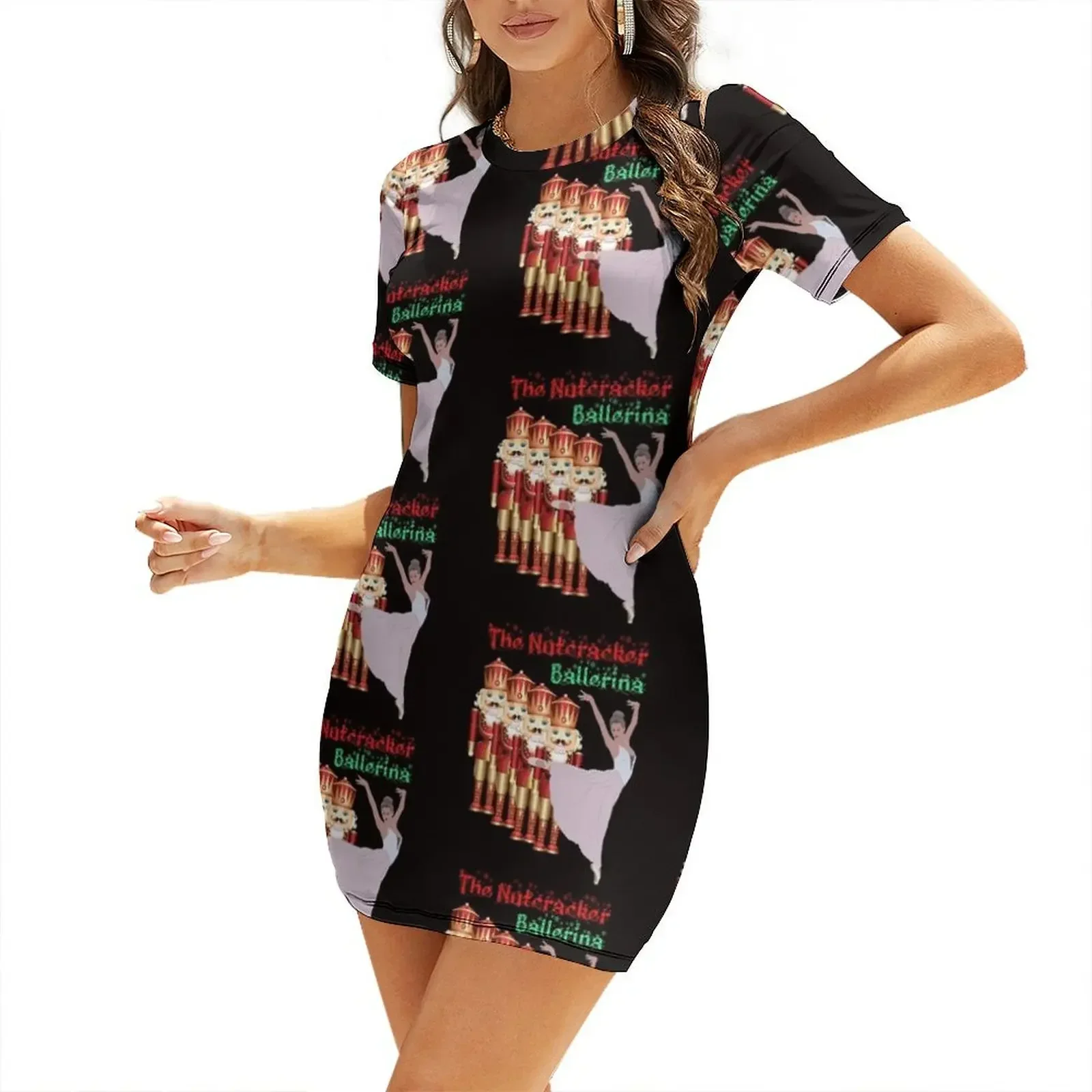 Vestido de bailarina de ballet El Cascanueces de manga corta para mujer 2026, vestido lindo de noche para mujer 2026