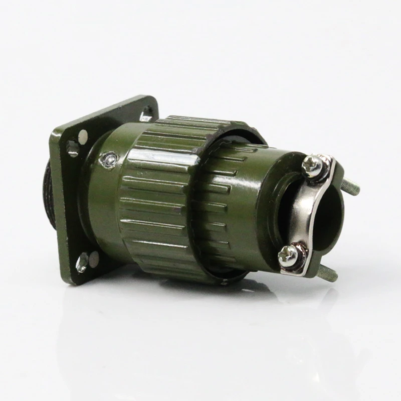 Y2M-19TK Y28M-4/7/8/10/12/14/19/24/32/37 Pins Cylindrical Circular Connector Army Green Aviation Plug Socket